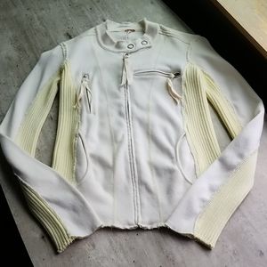 *NWOT*FREE PEOPLE Sweater Moto Jacket